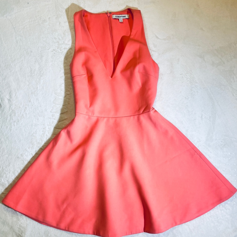 Elizabeth & James Coral Flared Dress